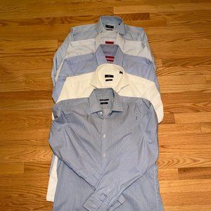 6 Hugo Boss Slim Fit Dress Shirts